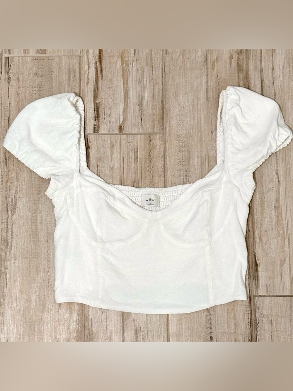 Wilfred White Novella Cap Sleeve Blouse